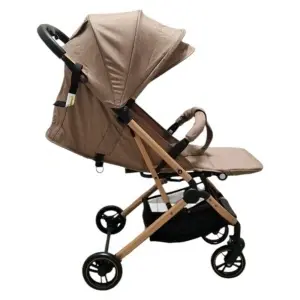 carucior sport pliabil Baby Care 311 albastru vedere laterala cu suport picioare reglabil si roti cu suspensii