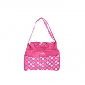 Geanta bebe NOVOKIDS™ Baby Bag atasabila la carucior, Maner detasabil, Capacitate mare, Roz