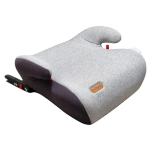Inaltator auto cu Isofix Baby Care™ BS02P, 15-36 kilograme, Max 12 ani, Omologare R129 i-Size, Sistem de prindere in centura de siguranta, Husa detasabila si lavabila, Gri
