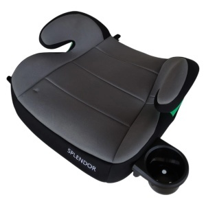 Inaltator auto XXL cu ISOFIX si suport pahar NOVOKIDS Splend'or Edition HF-02, R129 i-Size, 125-150 cm, Gri