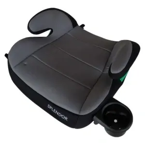Inaltator auto XXL cu ISOFIX si suport pahar NOVOKIDS Splend'or Edition HF-02, R129 i-Size, 125-150 cm, Gri