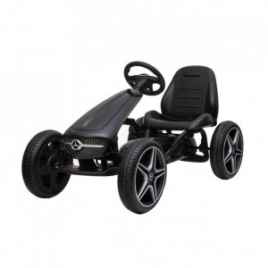 Kart-cu-pedale-pentru-copii-NOVOKIDS-Mercedes-Benz-Kart-PRO-Cu-claxon-si-melodii-Carena-Structura-metalica-Frana-de-mana-Functie-FreeWheel-Scaun-Ajustabil-Mers-cu-spatele-Negru