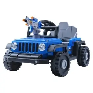 novokids transformx masina electrica copii 24v albastru cu roti eva si accesorii interactive