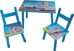 Masuta-copii-din-MDF-cu-doua-scaune-Novokids-My-first-table-Dimensiuni-59X39X40-Suprafata-lucioasa-Model-masinute-Albastru_2