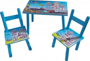 Masuta-copii-din-MDF-cu-doua-scaune-Novokids-My-first-table-Dimensiuni-59X39X40-Suprafata-lucioasa-Model-masinute-Albastru_2