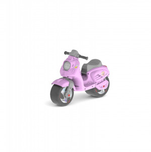 Motocicleta fara pedale pentru copii SCOOTER®, Model deosebit, Suport picioare, Stabilitate marita, Roz