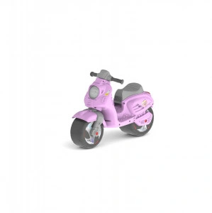 Motocicleta fara pedale pentru copii SCOOTER®, Model deosebit, Suport picioare, Stabilitate marita, Roz
