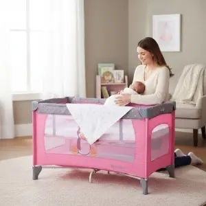 Patut-Pliabil-si-Tarc-copii-Baby-Care-PRO-FMG-120X60-cm-2-Niveluri-de-inaltime-Cu-geanta-transport-inclusa-Plasa-insecte-Roz-3