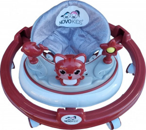 Premergator-reglabil-in-6-trepte-de-inaltime-NOVOKIDS-Happy-Kitty-Cu-melodii-Pliabil-Max-20-kg-Roti-silentioase-Model-Pisicuta-Rosu-Bordeaux_3