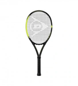 Racheta de tenis pentru copii si incepatori Dunlop™ SX 300 Junior 26 PRO, Din aluminiu, Lungime 66 cm, 12 ani plus, Negru cu Verde
