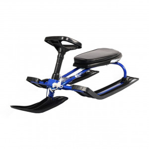 Saniuta-pentru-copii-tip-bob-NOVOKIDS-Snow-Rider-maxim-50-kg-cadru-metalic-scaun-moale-dimensiuni-80X60X40-cm-amortizor-fata-cu-cordelina-de-tras-Albastru