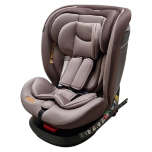 Scaun Auto cu Isofix Baby Care™ BS10P, Cu rotire 360 grade, Omologare R-129 i-Size, 0-36 kg, Tetiera reglabila, Transformabil in scoica auto, Sistem de prindere in centura de siguranta, Husa detasabila, Maron - Img 1