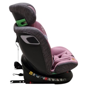 Scaun Auto cu Isofix Baby Care™ BS10P, Cu rotire 360 grade, Omologare R-129 i-Size, 0-36 kg, Tetiera reglabila, Transformabil in scoica auto, Sistem de prindere in centura de siguranta, Husa detasabila, Mov - Img 5