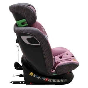 Scaun Auto cu Isofix Baby Care™ BS10P, Cu rotire 360 grade, Omologare R-129 i-Size, 0-36 kg, Tetiera reglabila, Transformabil in scoica auto, Sistem de prindere in centura de siguranta, Husa detasabila, Mov - Img 5