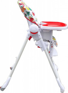 Scaun-de-masa-pentru-copii-si-bebe-NOVOKIDS-Go-baby-reglabil-in-6-trepte-de-inaltime-pliabil-centura-de-siguranta-sezut-comfortabil-masuta-detasabila-pozitie-somn-roti-cu-frana-model-Fructe-Rosu-si-Alb_1