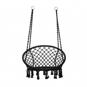 Scaun-Rotund-Suspendat-tip-Leagan-Pentru-Casa-sau-Gradina-HOUSEXL-ROUND-COZY-NEST-Cu-Franjuri-120-Kg-Negru_1