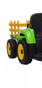 Tractor-Electric-XXL-cu-acumulator-pentru-copii-NOVOKIDS-Little-Farmer-Cu-remorca-Melodii-si-USB-3-8-ani-Baterie12V-2-Viteze-lungime-137-cm-Lumini-Verde