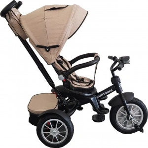 Tricicleta-cu-copertina-Baby-Care-Turbo-Bike-Cu-far-luminos-Roti-din-cauciuc-Pozitie-somn-Pedale-si-maner-pentru-parinti-Scaun-reversibil-cu-rotatie-360-grade-Cadru-metalic-Dimensiuni-110X60X90-cm-Crem_3