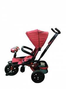 Tricicleta-cu-copertina-NOVOKIDS-Super-Trike-Cu-melodii-si-lumini-Roti-din-cauciuc-Pozitie-somn-Scaun-reversibil-cu-rotatie-360-grade-Rosu-Bordeaux_1