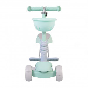Tricicleta-evolutiva-2-in-1-transformabila-in-trotineta-NOVOKIDS-BubbleGum-Max-40-kg-Roti-din-silicon-cu-LED-Maner-de-impins-pentru-parinti-detasabil-Scaun-detasabil-Cadru-metalic-Turquoise