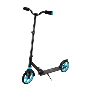 Trotineta copii si adolescenti NOVOKIDS™ Cool Boy, Maxim 100 kg, Functie Super Brake, Suspensie fata, Diametru roata 200 mm, Albastru