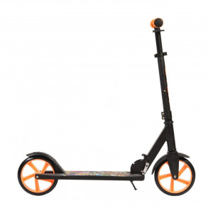 Trotineta-din-aluminiu-NOVOKIDS-Flurry-Scooter-Maxim-100-kg-Functie-Super-Brake-Maner-reglabil-pe-inaltime-Diametru-roata-200-mm-Negru-cu-Portocaliu_2