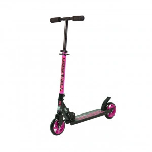 Trotineta din aluminiu NOVOKIDS™ RendezVous, Maxim 100 kg, Functie Super Brake, Maner reglabil pe inaltime, Diametru roata 145 mm, Roz