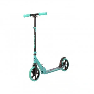 Trotineta din aluminiu NOVOKIDS™ Storm Scooter, maxim 100 kg, Functie Super Brake, Maner reglabil pe inaltime, Diametru roata 200 mm, Turquoise