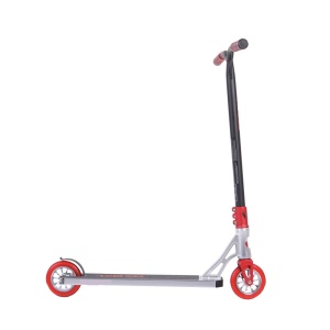Trotineta Freestyle NOVOKIDS™ Rebel Stunter PRO, Maner 67 cm latime, Max 100 kg, Frana picior, Cadru si roti aluminiu, Diametru roata 120 mm, Rosu - Img 2