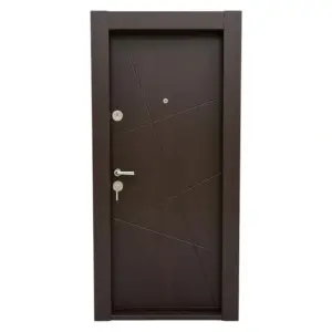 Usa metalica de apartament cu izolatie si vizor Novo Doors First Class NDS18W, Cu toc imbracat si folie PVC, Deschidere Stanga Dreapta, Dimensiune 200X88 cm, Tabla 1.2 mm, Kit complet, Wenge