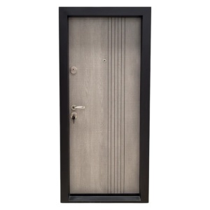 Usa metalica de apartament cu izolatie si vizor Novo Doors First Class NDS32, Deschidere Stanga Dreapta, Dimensiune 200X88 cm, Tabla 12 mm, Kit complet, Gri deschis