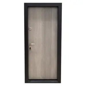 Usa metalica de apartament cu izolatie si vizor Novo Doors First Class NDS32, Deschidere Stanga Dreapta, Dimensiune 200X88 cm, Tabla 12 mm, Kit complet, Gri deschis