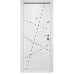 Usa metalica de exterior de culoare alba cu sens deschidere stanga - model NDS11