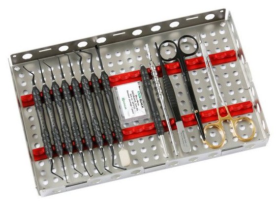 Set KOHLER Dental 8306 pentru chirurgie endodontică în casetă de sterilizare