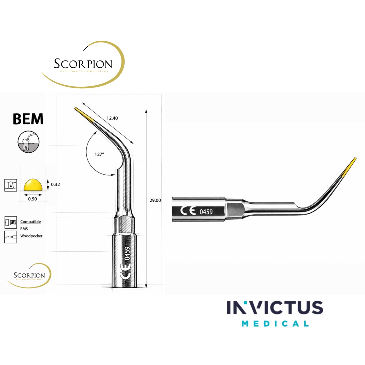 EMS★32 Anse Compatibile EMS Woodpecker Piezo | Invictus