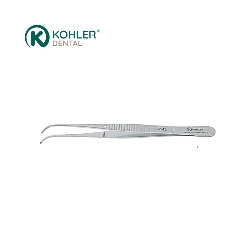 4143 – Pensă chirurgicală angulată cu „cioc” (1x2 dinți), Semken-Taylor, 12,5 cm – KOHLER Dental
