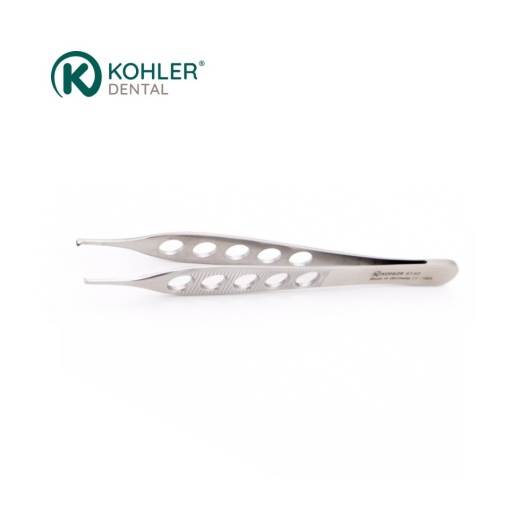 6140 – Pensă dreaptă Micro-Adson cu „cioc” (1x2 dinți), extra fină, 12 cm – KOHLER Dental