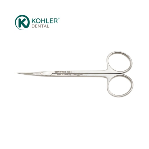4034 - Foarfeca chirurgicala angulata pentru tesut si mucoasa IRIS SPEZIAL - 11 cm - KOHLER Dental