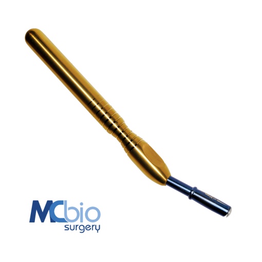 Bone Scraper Angulat B1, Mâner Regular Angulat + Lame M (Ø6mm) și XL (Ø8mm) - Recoltare Os Autolog