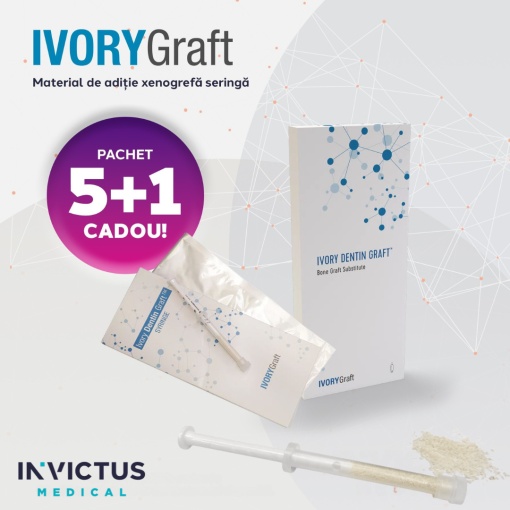 5+1 Cadou - Material de adiție xenogrefă Seringă- Ivory Graft