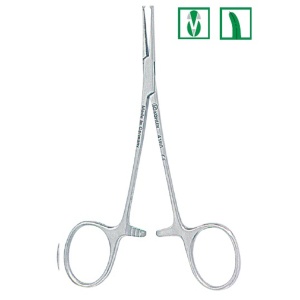 4161 - Pensă hemostatică micro Halstead-Mosquito curbată cu 1 x 2 dinți - KOHLER - Img 2