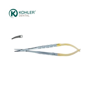 7663 – Micro port-ac CASTROVIEJO, 17,5 cm, vârf angulat, cu inserții din carbură de tungsten – KOHLER Dental - Img 2
