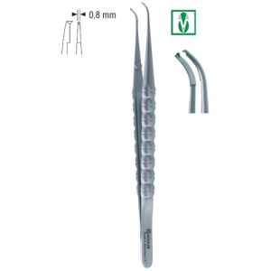 7688 – Micro-pensă cu cioc, curbată, 0,8 mm, lungime 15 cm – KOHLER Dental - Img 2
