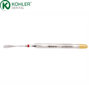 7697 - Decolator periostal (raspator) cu mâner tubular și finisaj aurit KOHLER Dental, 17,5 cm / 6,4 mm