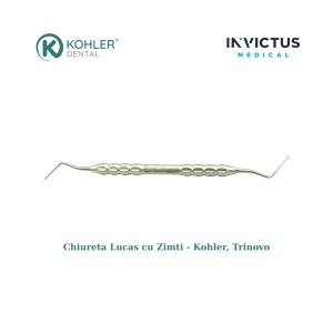 Chiuretă de Os Alveolară LUCAS cu zimți (Serrated) – KOHLER Dental TRINOVO – Debridare Osoasă Eficientă - Img 5