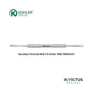 Decolator Periostal MOLT Kohler 7988 TRINOVO® – Instrument Chirurgie Orală și Implantologie din Oțel German