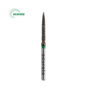 Freză diamantată Acurata Black | Formă de flacără 250 | Granulație grosieră | FG ISO 314 | Ø 1,2 - 1,6 mm