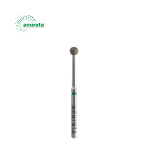 Freză diamantată Acurata sferică 697, gât lung, Ø 2,3 mm