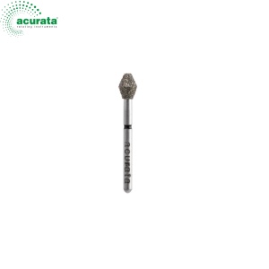 Freză diamantată biconică (dublu con), granulație super-grosieră, diametru 3,3 mm