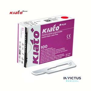 Lame Bisturiu KIATO Plus Model 15 (Nr. 15) – Oțel Carbon, Sterile – Precizie pentru Chirurgie Orală și Parodontologie - Img 2